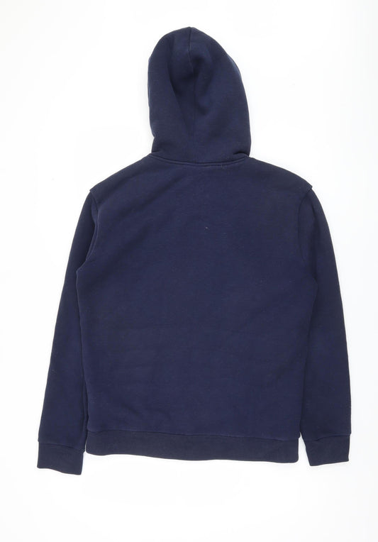 Hollister Men's Blue Full Zip Logo Hoodie, Size S