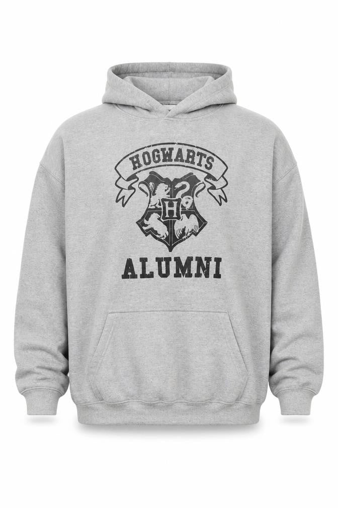 Gildan Grey Hogwarts Alumni Hoodie 2XL Men’s Graphic