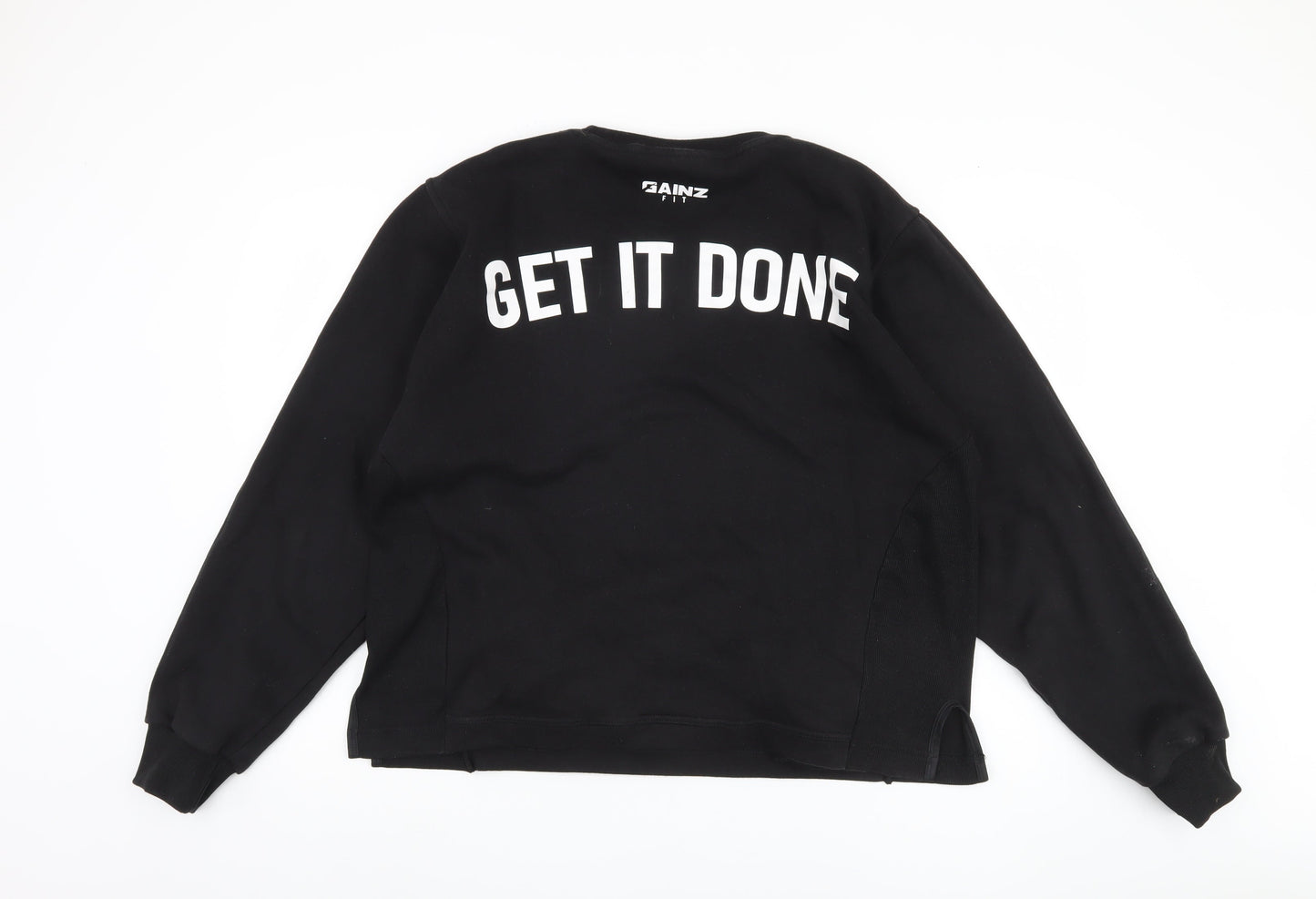 GAINZ FIT Men's Black Large Pullover Sweatshirt