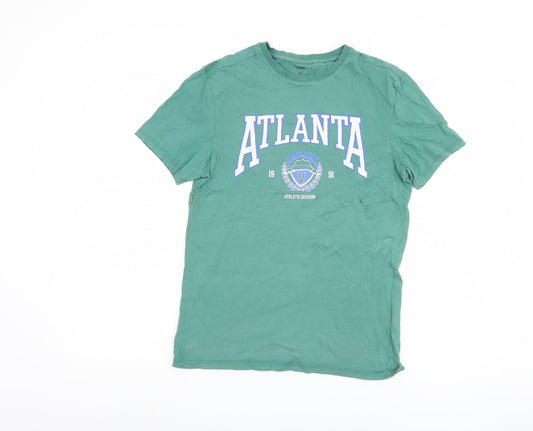 KIABI Unisex Green XS Cotton College T-Shirt