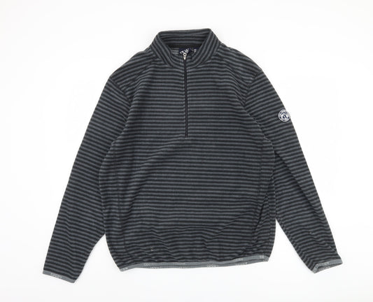 Tog Twenty Four Men’s Grey Striped 1/4 Zip Sweatshirt