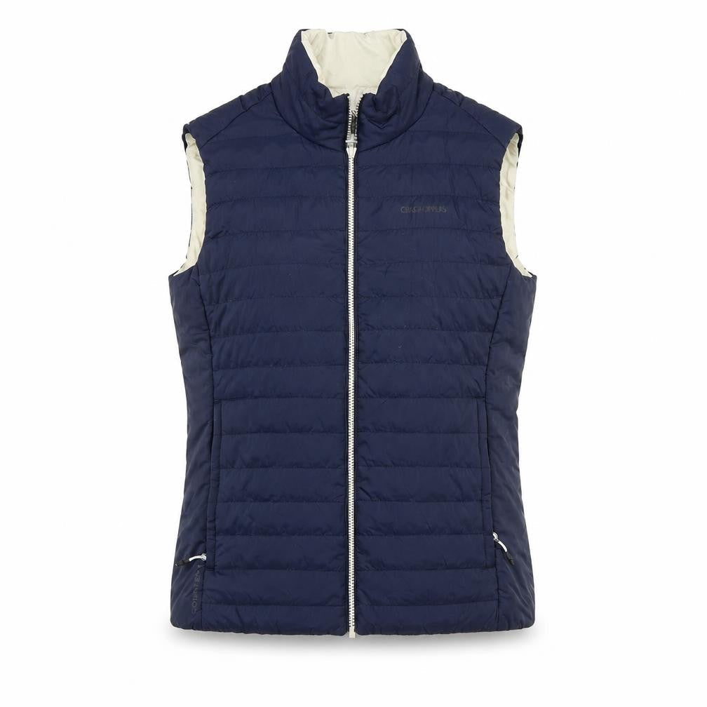 Womens UK Size 12 Regular Craghoppers Blue Polyester Waistcoat