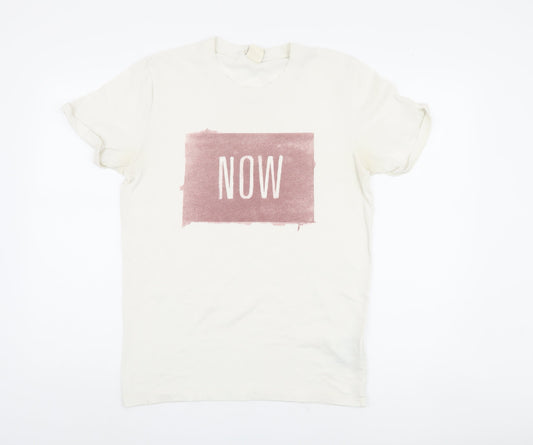 Abercrombie & Fitch Men's White Crew Neck T-Shirt, M