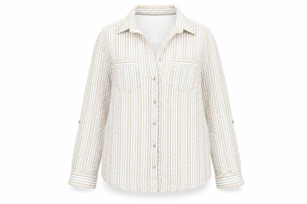 Marks and Spencer Women's Striped Button-Up Shirt