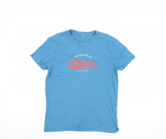 Kiabi Boys Blue XS Graphic T-Shirt, Regular Fit, Casual Style