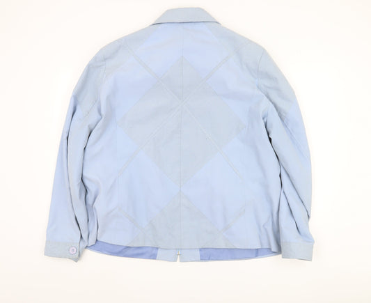 Finesse Women's Blue Geometric Jacket Size 22