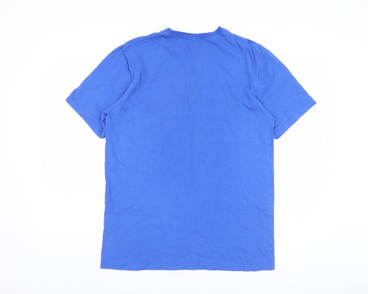 Hard Rock Men Blue Amsterdam Graphic T-Shirt Size L