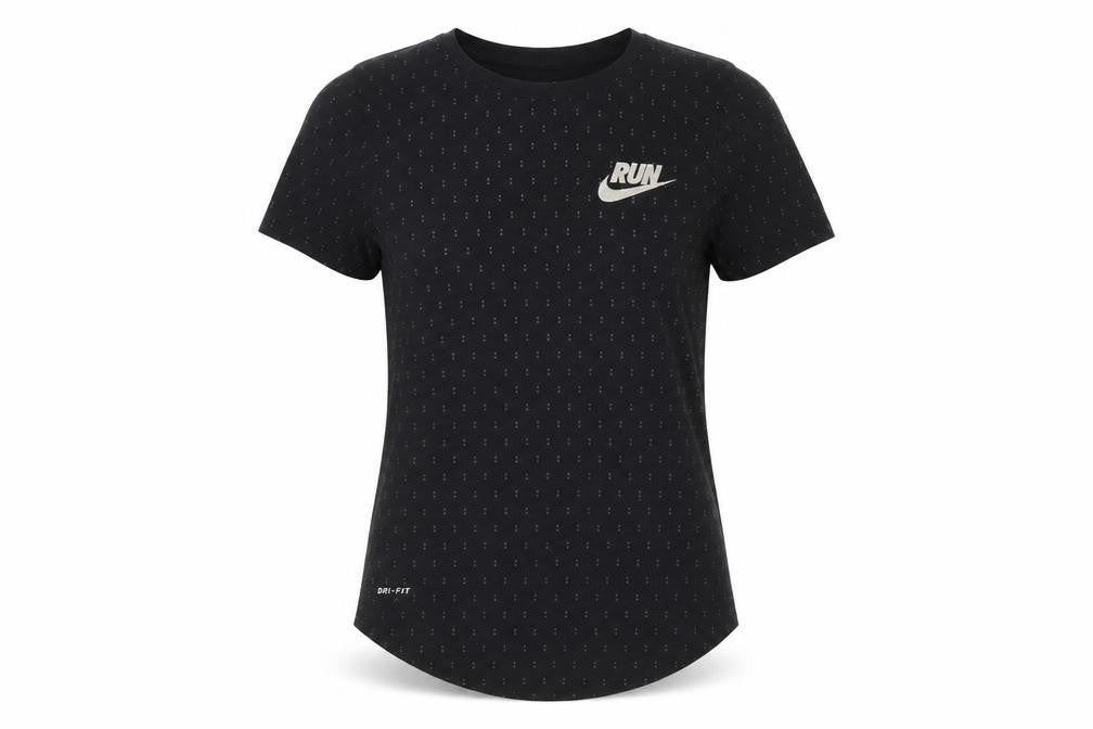 Womens UK Size XS Nike Black Polyester Blend T-Shirt