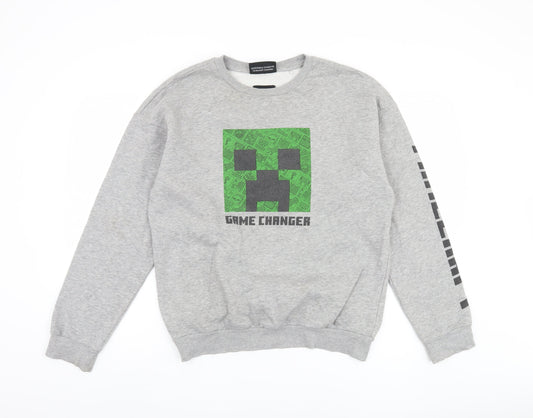 Mojang Boys Grey Pullover Sweatshirt - Size 12