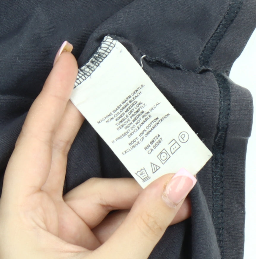 Columbia Men's Black Cotton Logo T-Shirt L