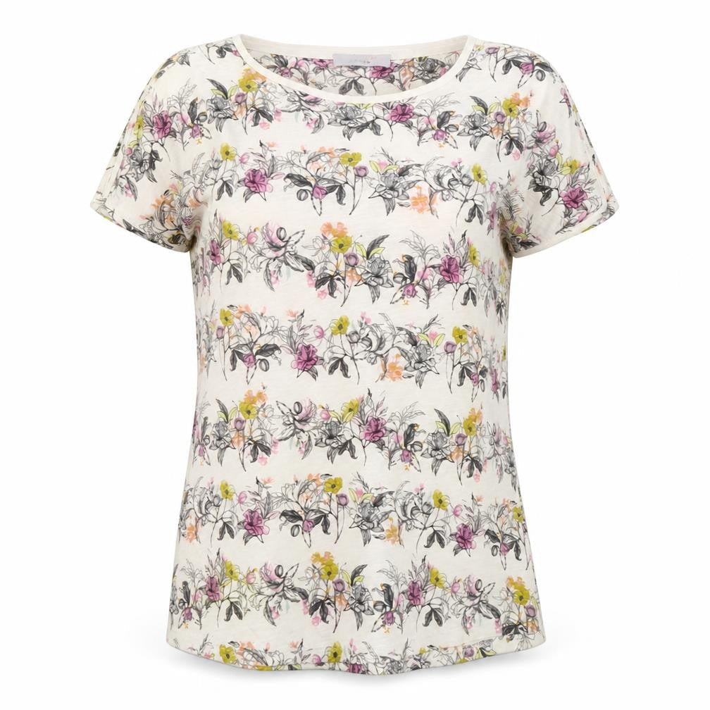 Marks and Spencer Women's Floral T-Shirt, Multicoloured, Size 12