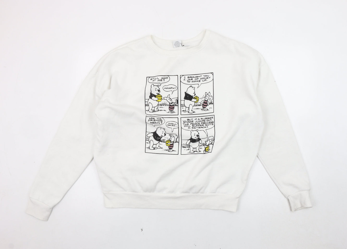 Disney Unisex White Pullover Sweatshirt L