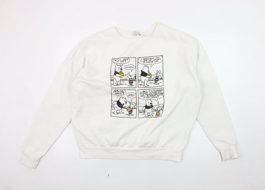 Disney Unisex White Pullover Sweatshirt L