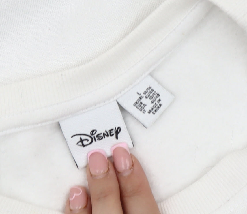 Disney Unisex White Pullover Sweatshirt L