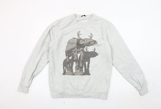 Star Wars Men's Grey M Graphic Christmas Sweatshirt