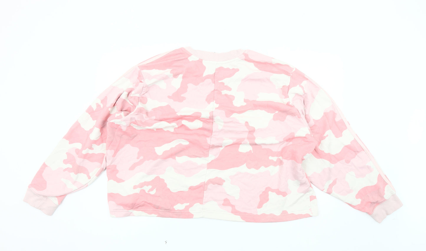 Adidas Women's Pink Camouflage 3XL Pullover Sweatshirt