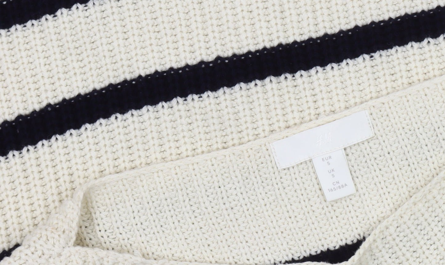 H&M Women's Multicoloured Striped Pullover Jumper