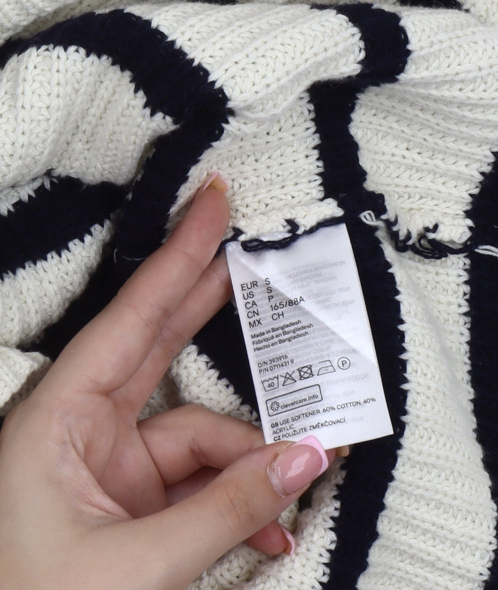 H&M Women's Multicoloured Striped Pullover Jumper