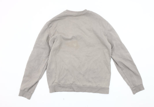 Emporio Armani Men's Grey Logo Sweatshirt Pullover L