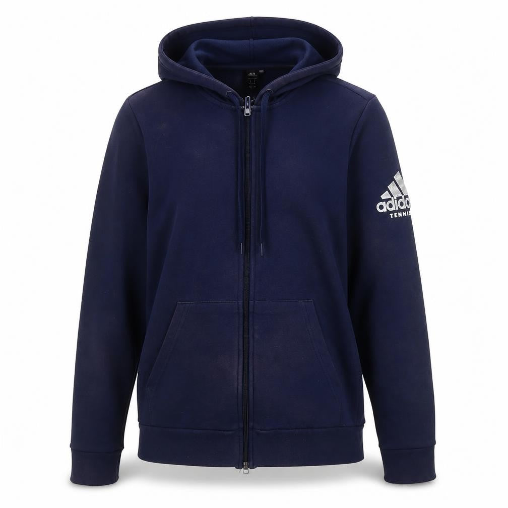 Unisex Adultss UK Size M Regular adidas Blue Cotton Blend Jacket