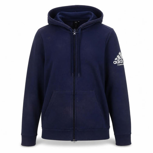 Unisex Adultss UK Size M Regular adidas Blue Cotton Blend Jacket