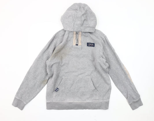 Crew Clothing Co Men’s Grey Pullover Hoodie Size S