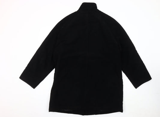 Marks and Spencer Women’s Black Coat Size 14 Zip Toggle