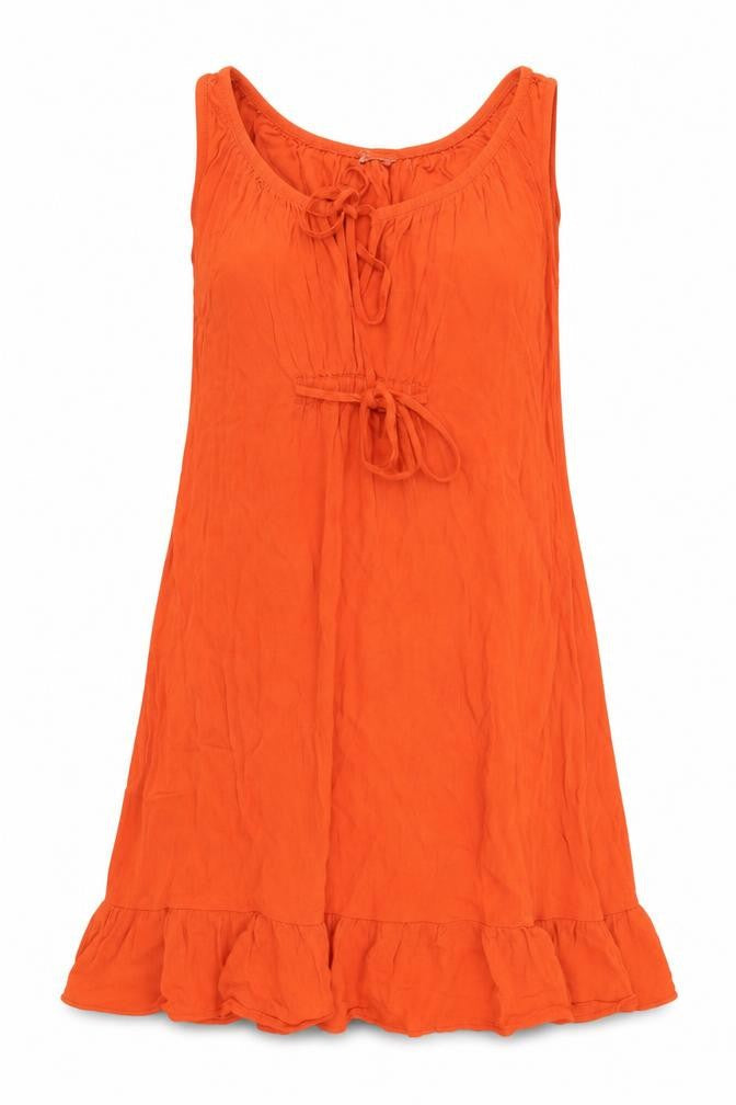 Front view of Marks & Spencer Women's Orange Dress, size 8