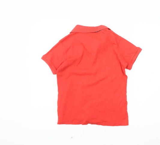 Burberry Women's Red Cotton Polo Shirt M Casual