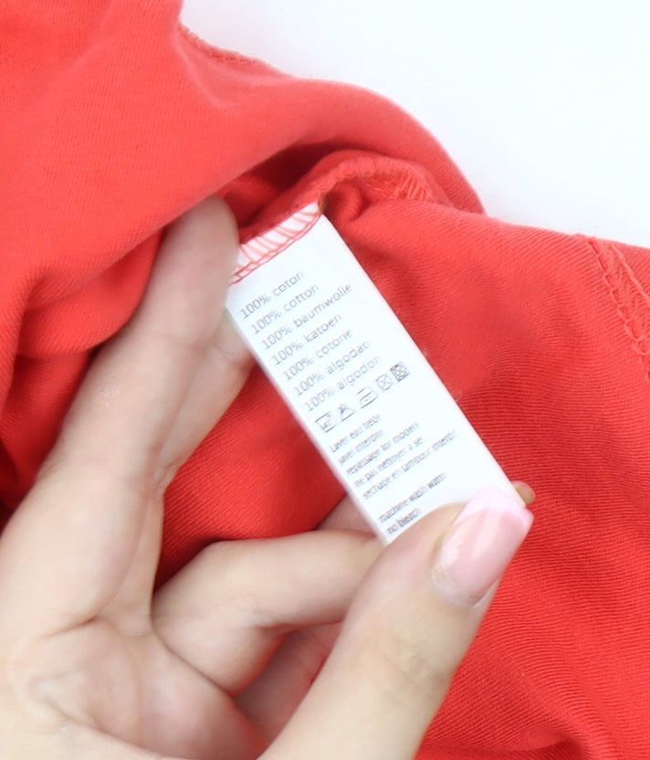 Burberry Women's Red Cotton Polo Shirt M Casual