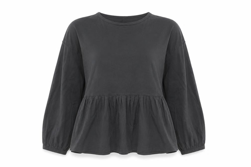 Front view of Zara Women's Black Long Sleeve Top M