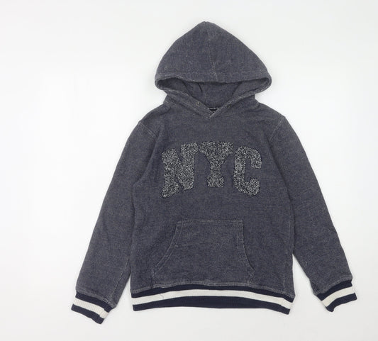Zara Boys Blue Pullover Hoodie 11-12 Years - Casual City Style