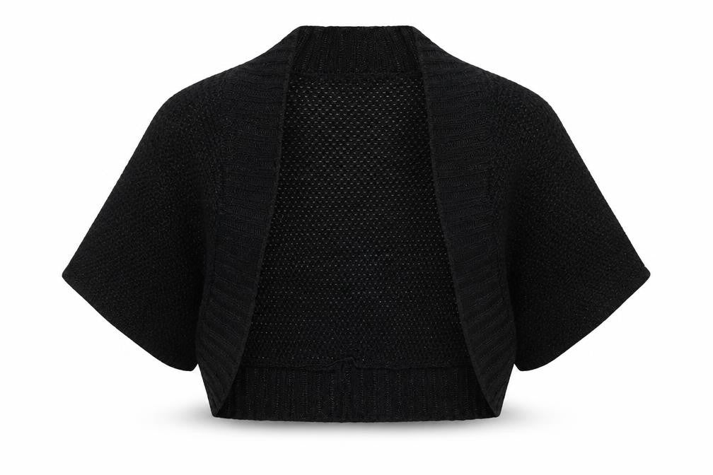 Next Women's Black Chunky-Knit Shrug XL