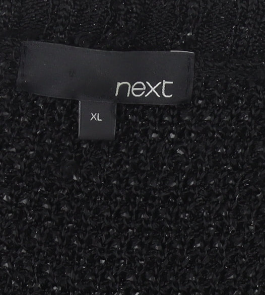 Next Women's Black Chunky-Knit Shrug XL