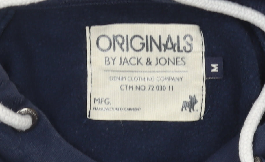 Jack & Jones Men's Blue Pullover Hoodie M Regular Fit