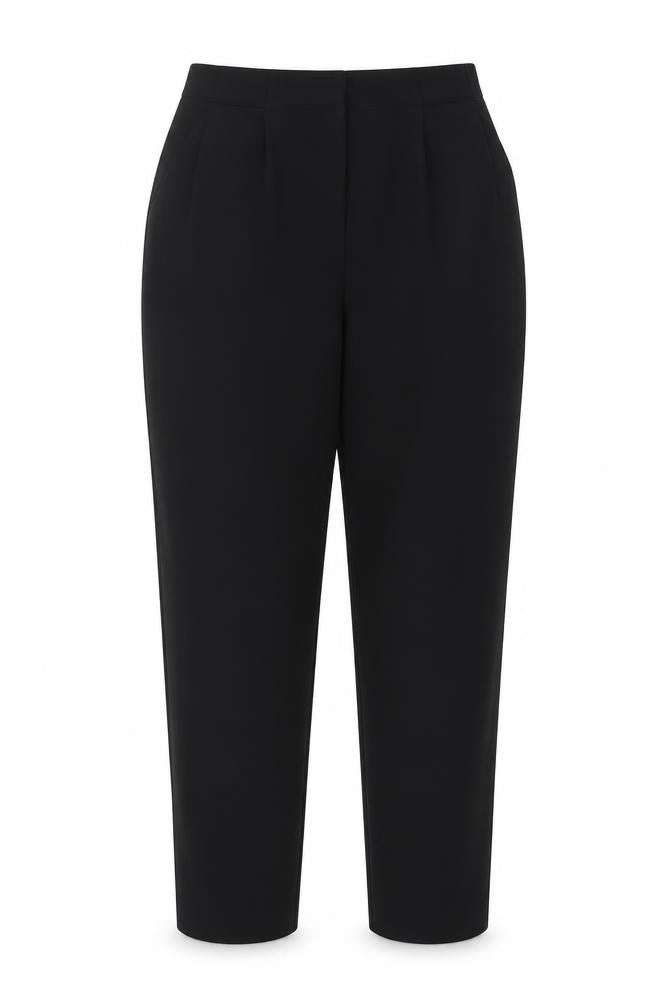 Front view of ASOS Women's Black Trousers, size 8, Regular Fit