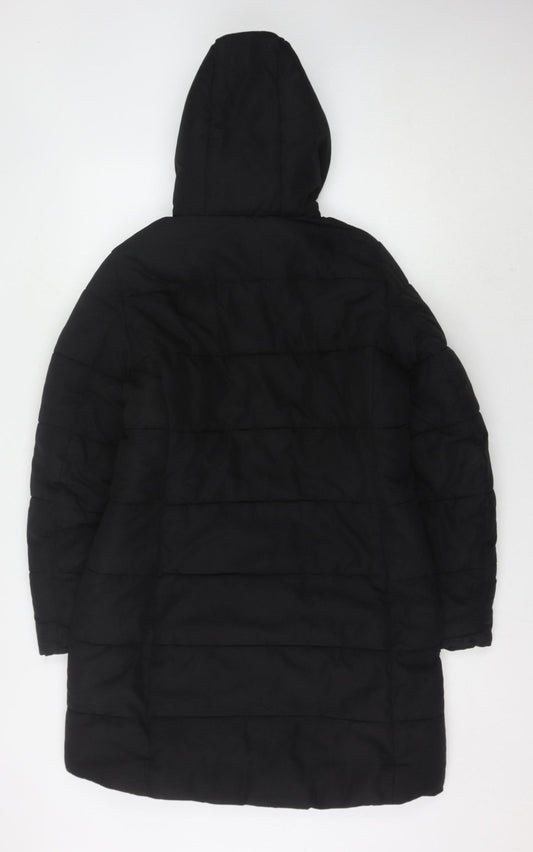 L.O.G.G. Women's Black Hooded Puffer Jacket, Size S