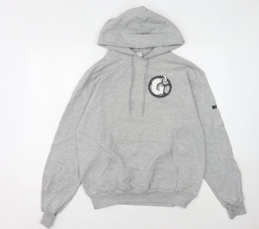 Champion Men's Grey Graphic Pullover Hoodie M