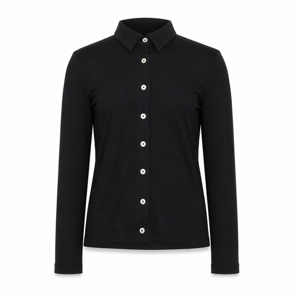 Womens UK Size 8 KOOKAÏ Black Polyamide Button-Up
