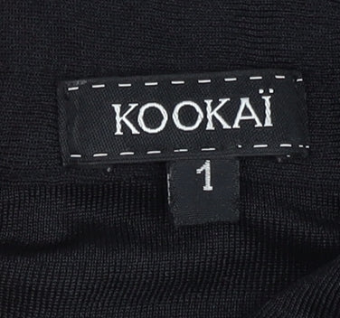 KOOKAÏ Women's Black Button-Up Shirt Size 8