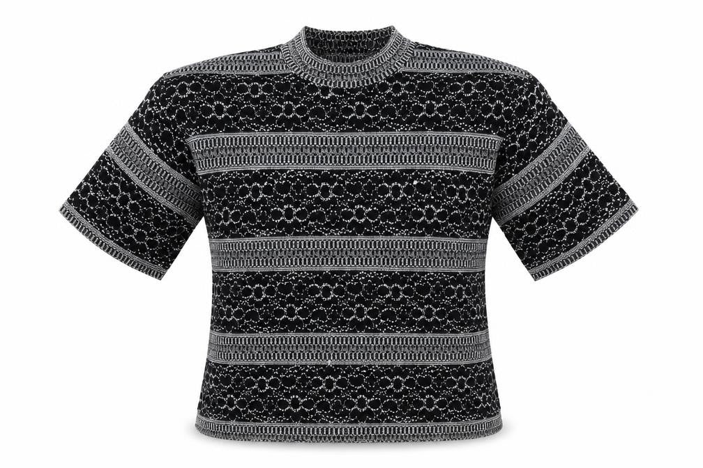 Front view of Wallis Women's Black Geometric Mock Neck Top, size 14
