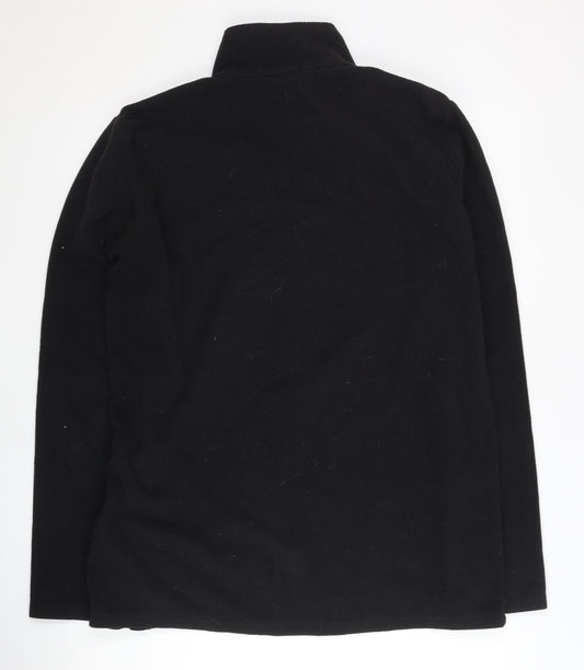 Mountain Warehouse Unisex Black Fleece Pullover Sweatshirt