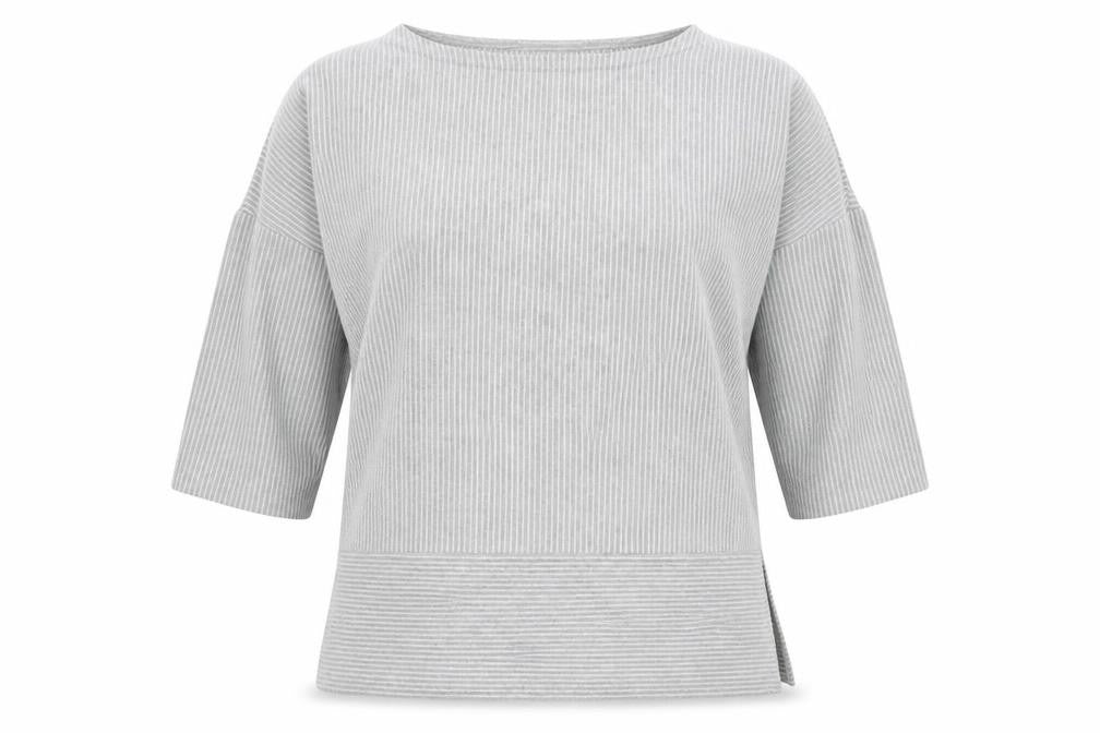 Marks and Spencer Women's Grey Striped Pullover Jumper Size 10