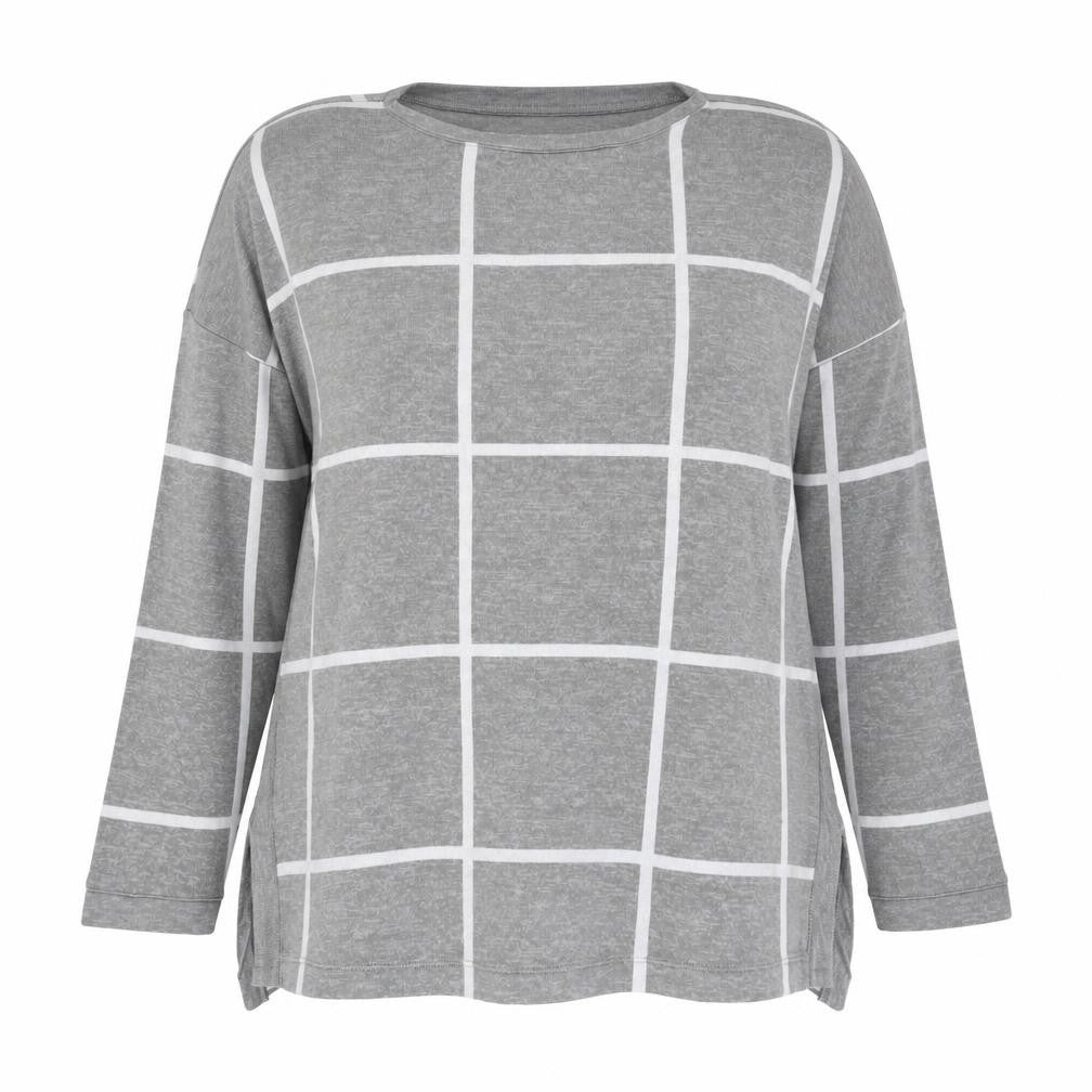 Marks and Spencer Women's Grey Check Pullover Jumper UK 20