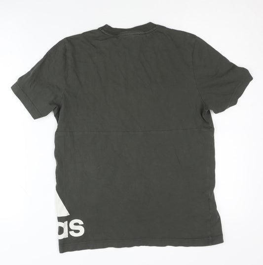 Adidas Black T-Shirt, Unisex Kids Size 13-14, Sporty Logo