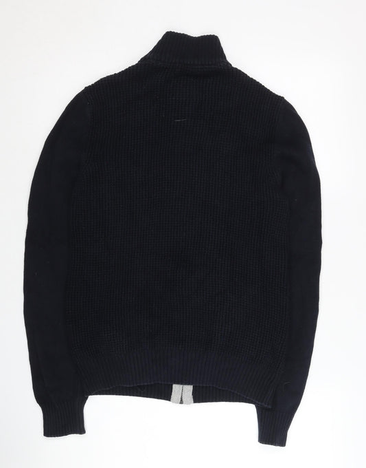 Crew Clothing Co. Men's Black Knit Jacket - Medium