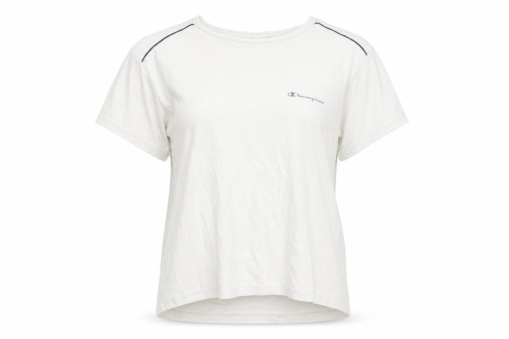 Unisex Adultss UK Size L Champion White 100% Cotton T-Shirt