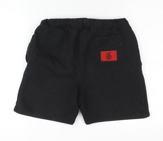 DFND Boys Black Sweat Shorts, Size 15-16, Casual Style