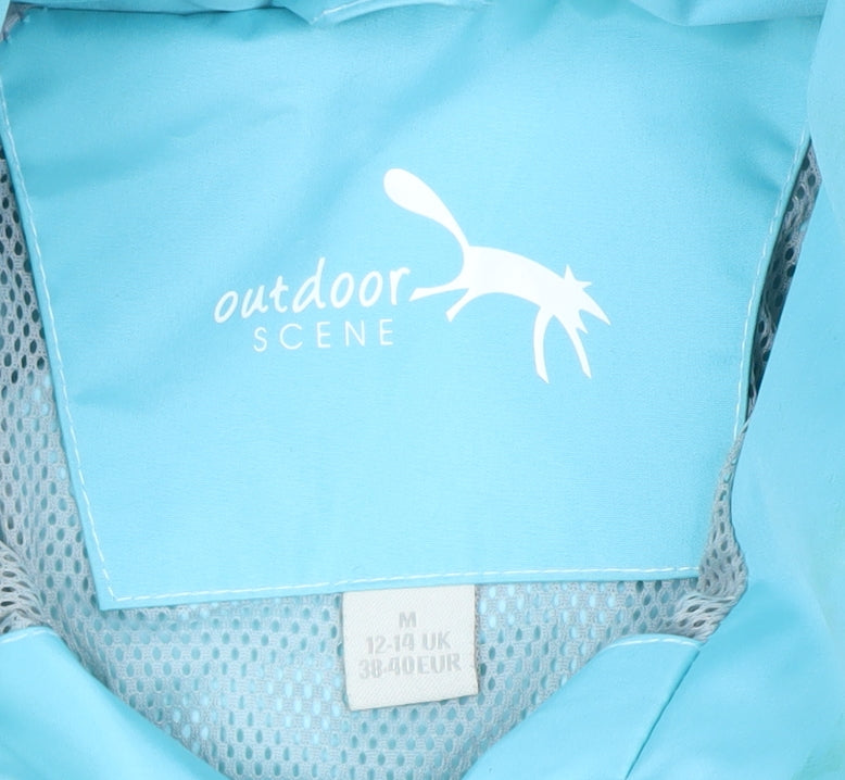 Outdoor Scene Women's Blue Mid-Length Jacket M
