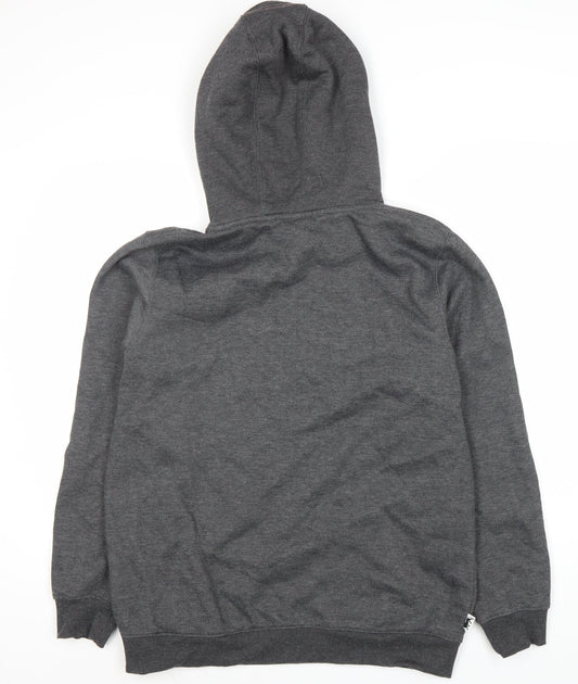 Lonsdale Men's Grey Pullover Hoodie, Size L, with Logo